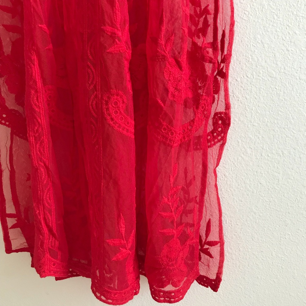 ☀️LAST1️⃣//RED LACE MAXI DRESS - Picture 4 of 4